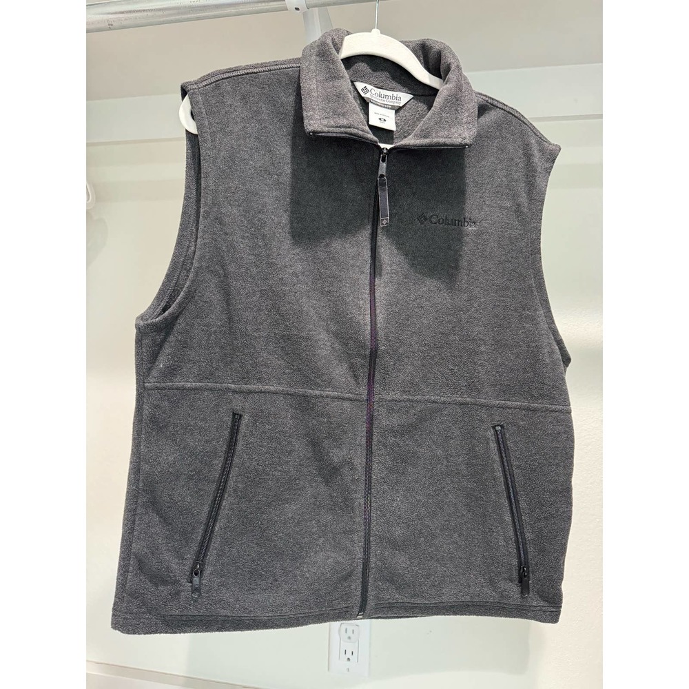 Columbia Men's Fleece Vest Grey Size‎ Medium Charcoal